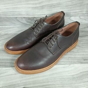 Warfield & Grand Mens Brown Leather Cap Toe Oxford Dress Shoes Size 12
